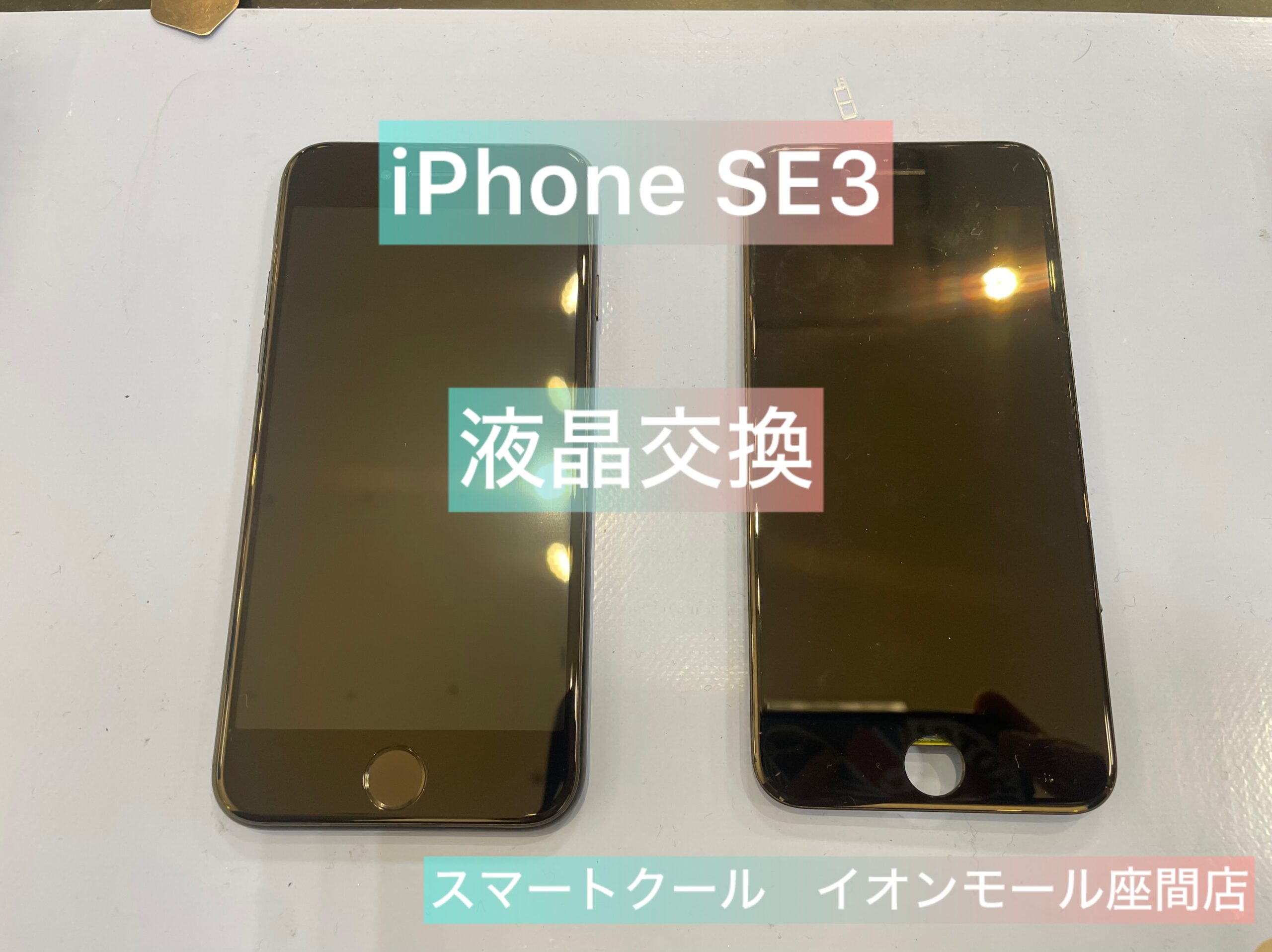 【液晶不良】 iPhone SE3｜液晶交換｜座間市からのご来店